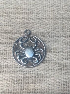Vintage Charm Cancer the Crab Sterling Silver Zodiac Astrology Bracelet Charm